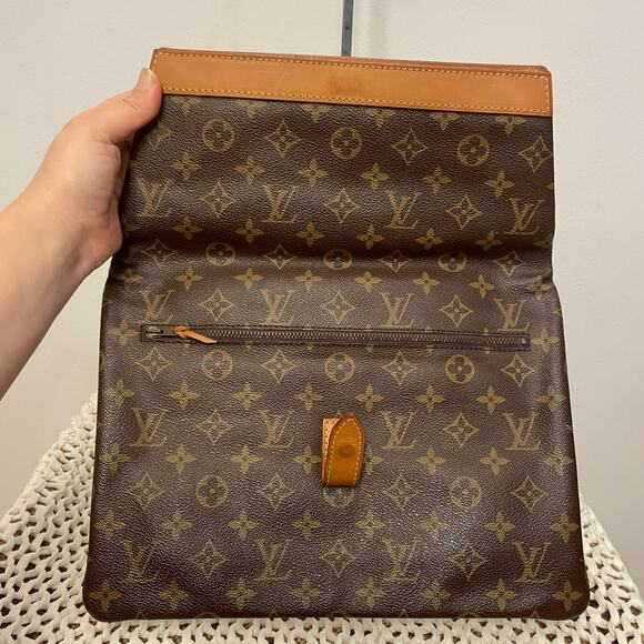 Louis Vuitton Priant Monogram LV Clutch Foldover Oversized Business Pochette - Picture 12 of 16